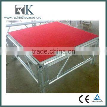 Portable aluminum stage wooden stage portable