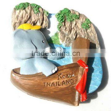 polyresin 3D souvenir magnets Cartoon Elephant & Koh Hong Island,Krabi Thailand Magnet