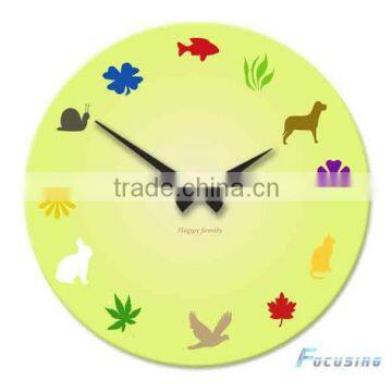 High Quality Glass Wall Clock for decorative