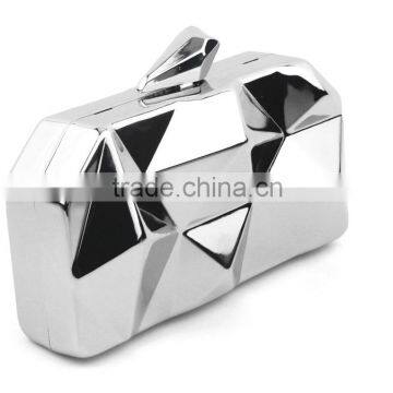 Wholesale gift items unique design silver metal clutch bag