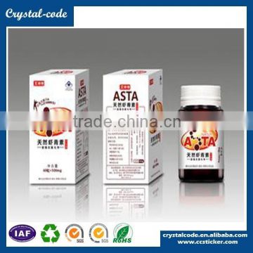 Custom product small vinyl plastic medicine bottle label