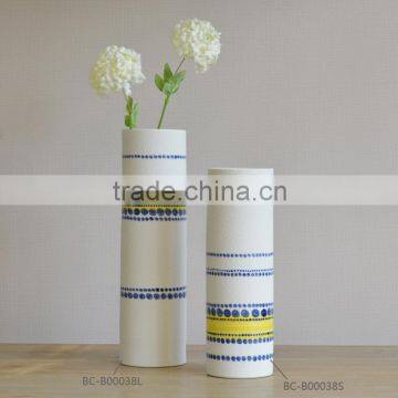 Decorative tall blue and white ceramic vases                        
                                                Quality Choice