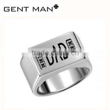 High quality Stainless Steel Ring men ring Size 7 to 15 wide band ring custom's logo