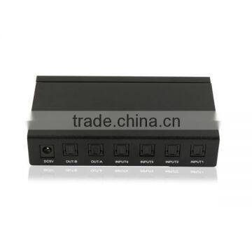 Low Price Metal Case 2 TOSLINK SPDIF+2COAXIAL to TOSLINK+L/R RCA+3.5mm Audio Switch Converter