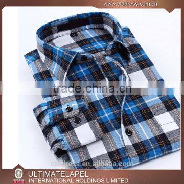 High quality 100% cotton custom men plaid shirt for men