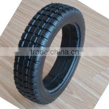 8x1.75 inch flat free caster rubber tire with bar tread for material handling equipment