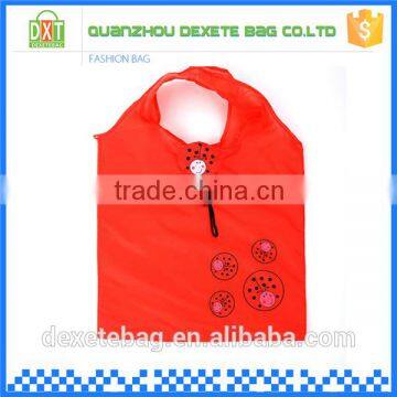 Factory Wholesale High Quality Red Polyester Foldable Shopping Bag photo-3