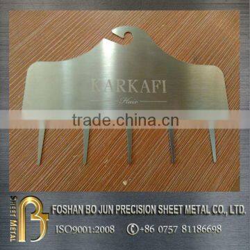 2016 sheet metal fabrication customized stainless steel brushing decoration with laser marking