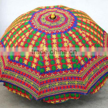 Garden Patio Sun Umbrella Parasol Boho Bohemian Parasol Traditional Embroidered parasol mbrella