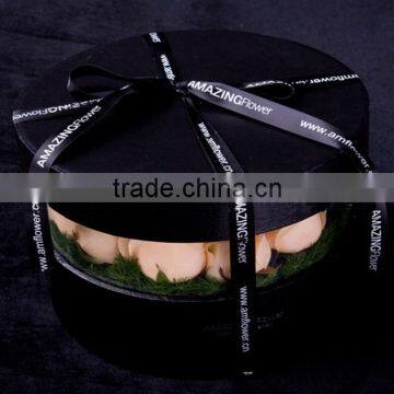 High-grade Round Tube Packing Flower Box With Ribbons photo-3