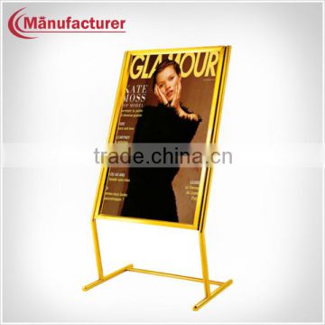 Titanium cant shape poster/photo/promotion information stand totem sign rack