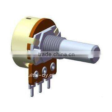 Rotary potentiometer with horizontal needle