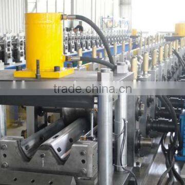 Hydraulic PLC System Control Metal Steel Highway Guardrail Sheet Roll Forming Machine With Gear Box Transmission