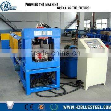 Steel Galvanized Ridge Cap Roll Forming Machine, Hydraulic Roof Ridge Making Machine