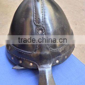 LEATHER VIKING HELMET