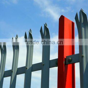 galvanzied or pvc coated W type or D type unique style Palisade European metal fencing