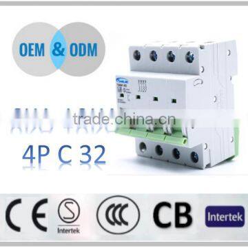 China supplier 240V/415V 4 pole miniature circuit breaker