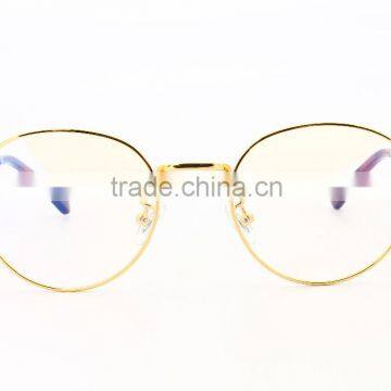 GB103 Simple Vintage Style Round Golden Metal Frame Reading Glasses photo-2