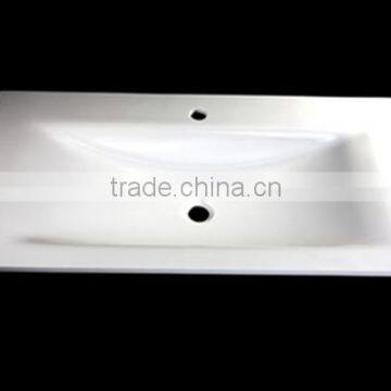 Square Pure White Artificial Stone Sink