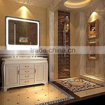 French style salon mirror tv ,led illuminated magic tv mirror for bathroom