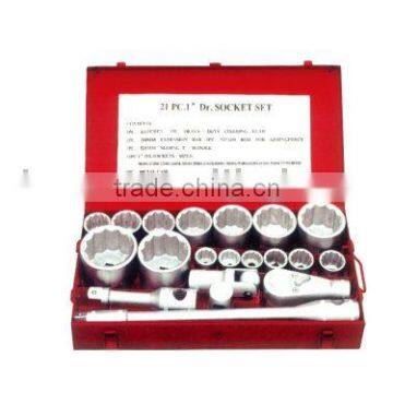 heavy socket set(1"DR. 21pc)