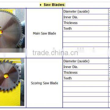 Hshm9958764 Hot Sale Qing Dao Precision Combined Wood Cutting Sliding Table Saw Made in China