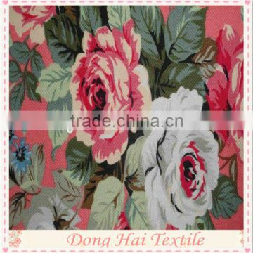 Big flower design cotton twill reactive print fabric