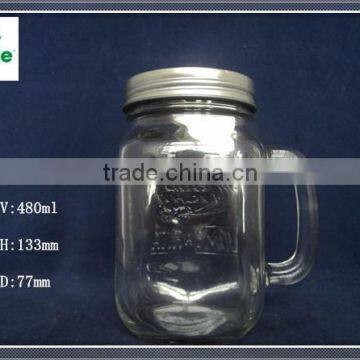 480ml mason jar for salad sauce with flip top