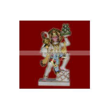 White Marble Hanuman Statues , Indian God Statue