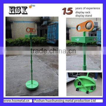 Dismounting metal rotating hooks display stand moving with wheels HSX-FS0035