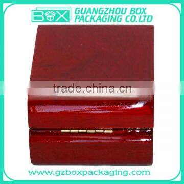 Red Small Square Wooden Box,Small Size Jewelry Packaging Box photo-4