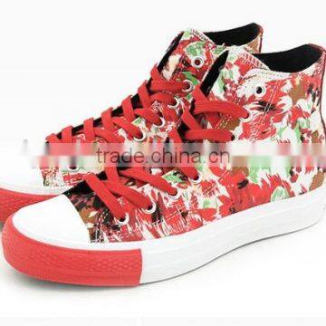 Multicolor Printed Vulcanized Trainer High Top Women Sneakers Cheap Casual Canvas Shoes Women Ladies Shoes 2016 photo-4
