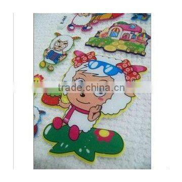 Pvc embossed puffy sticker