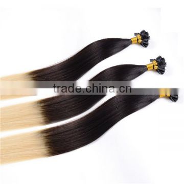 Xuchang Hair Factory Double Drawn100 keratin tip human hair extension Keratin Curly Hair Extensions