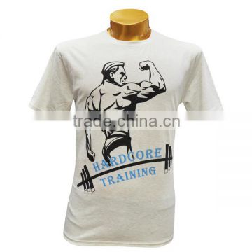 High quality Cotton Men's Fitness Gym T shirt Muscle Tee