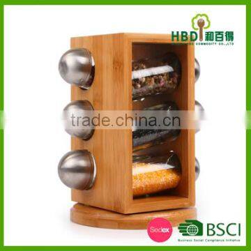 Hot new products for 2016 cheap and modern kitchen bamboo spice rack set