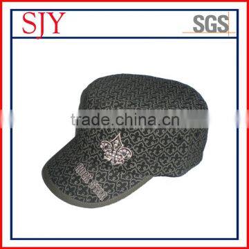 custom embroidered military cap, fitted military hat