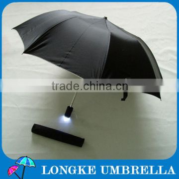 Folding LED umbrella/2 fold torch handle umbrella