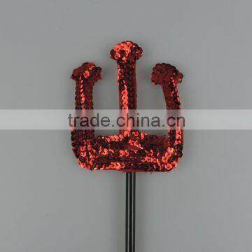 New Red Sequin Devil Horns Fork for Halloween photo-3