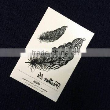 Fake Feather Tattoo Temporary Body Tattoo Sticker