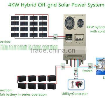 4KW Hybrid Off Grid Solar Power System (PWM Control)