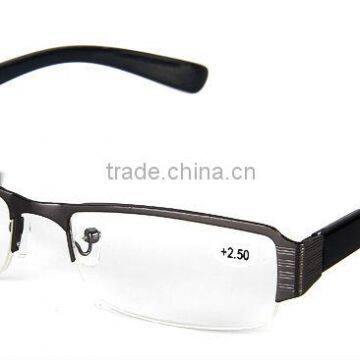 Metal half frame men's reading glasses wholesale
