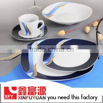 wholesale white cheap hotel restaurant porcelain bone china dinner set