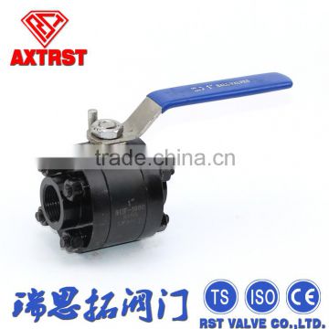 China Supplier 3PC Forged Steel Threaded Floating Ball Valve