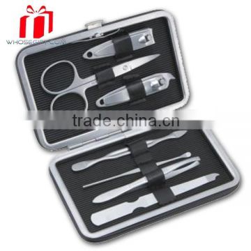 Cheap Durable 7pcs Silicon Cover Manicure Set In Pu Pouch