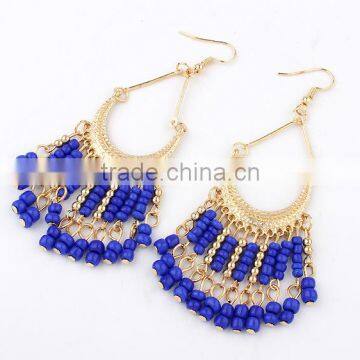 Multicolor tassel earrings jewelery ladies earring designs