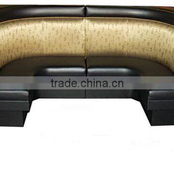 Custom made U shaped restaurant booth seating leather sofa