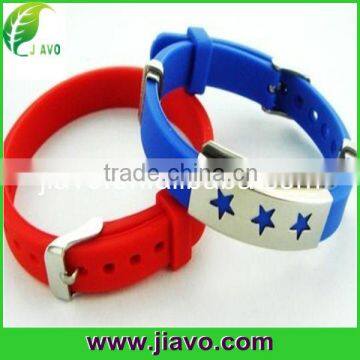 2015 new arrival stainless steel silicone wristband with factory price