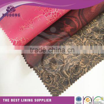 Polyester rayon lining fabric jacquard fabric for garment lining fabric