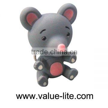 Quality product plastic mouse 2 led keychain light with sound button cell top selling products in 